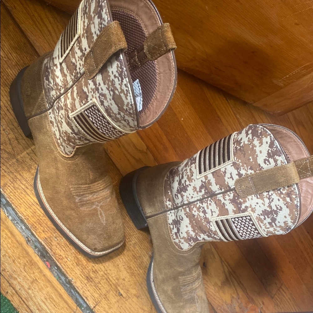 Brown and Camo Western Boots